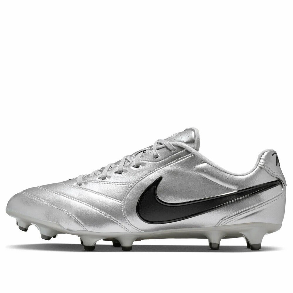 Size 11 Nike Tiempo Ligera Pro FG Low Metallic Silver Black HQ3158-001 Men's